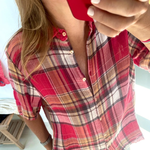 Johny Was Plaid embroidered western top - Picture 9 of 12